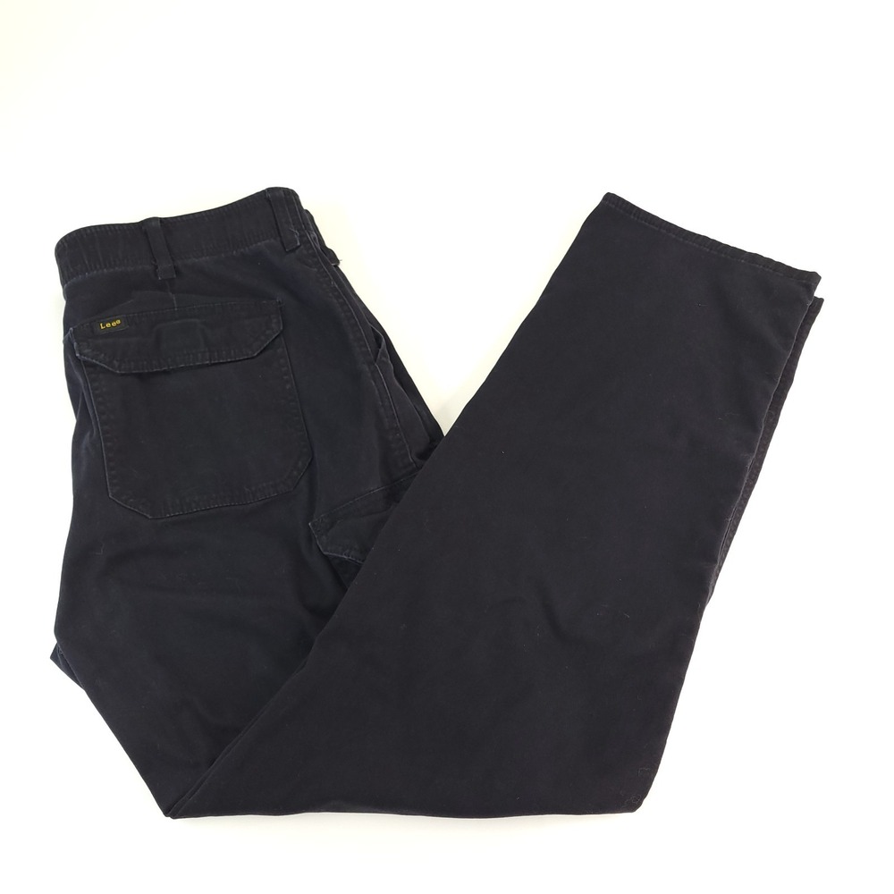 Lee Cargo Pants Mens 36 x 34 Meas 36 x‎ 33 Black Extreme Comfort MVP Stretch